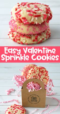 easy valentine's day sprinkle cookies recipe