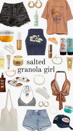 Salted Granola Girl, Outer Banks Outfits, Salted Granola, Beachy Outfits, Beachy Summer, Aesthetic Preppy, Preppy Summer Outfits, Outfit Cute