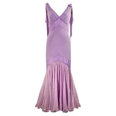 John Galliano Vintage Lavender Gown Spring/Summer Size 36FR 00s Dresses, Galliano Dress, Drop Waist Gown, Pink Purple Dress, Lavender Gown, Chic Coquette, Haute Couture Vintage, 13 Going On 30, Vintage Lavender