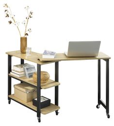 Schreibtisch FWT83-N kaufen | home24 Industrial Desk, L Shape, Drafting Desk, Open Shelving, Industrial Design, Innovation Design, Corner Desk, Table Top, Side Table