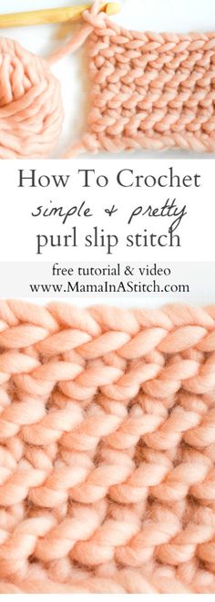 how to crochet simple and pretty purl slip stitch