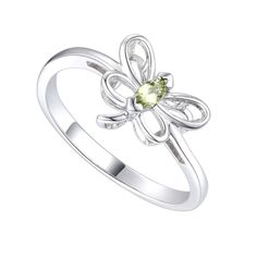 Sterling Silver White Gold Plated with Peridot Tourmaline Gemstone Butterfly Ring. Crafted in sterling silver with a lustrous white gold plating, this modern ring features a butterfly-designed ring head adorned with a vibrant tourmaline gemstone at its center, secured with a delicate prong setting Ring For Kids, Jewelry Magazine, April Birthstone Jewelry, March Birthstone Jewelry, Forever Jewelry, Butterfly Ring, Modern Ring, Pearl Jewellery Earrings, Men's Jewelry Rings