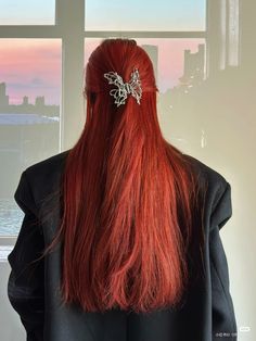 Healthy Red Hair, Blood Red Hair, Red Hair Inspiration, Hairstyle Examples, Red Hair Inspo, Wine Hair, Bright Red Hair, Asian Hair, Hair Inspo Color