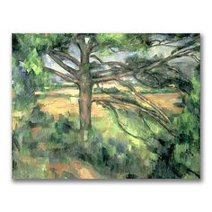 Paul Cezanne 'The Large Pine' Canvas Art 18 x 24 Image 1 Fine Art Landscape, Landscape Canvas, Landscape Prints, Artist Canvas, Pine Tree