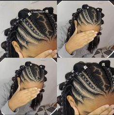 Black Hair Updo Hairstyles, Lil Girl Hairstyles, Braided Hairstyles For Black Women Cornrows, Hair Inspiration Long, Beautiful Braided Hair, Braided Cornrow Hairstyles, Cute Box Braids Hairstyles, Punk Hair, Christmas Hairstyles