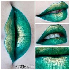 Poison Ivy Costume, Ivy Cosplay, Ivy Costume, Green Lipstick, Ombre Lips