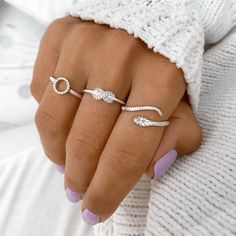 8 Knot, Chunky Silver Bracelet, Cute Promise Rings, Fantasy Ring, Belt Ring, Galaxy Ring, Rainbow Rings, Teardrop Ring, Snake Patterns