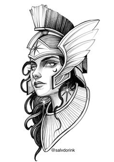 Arte digital blackwork para tattoo  Guerreira Female Warrior Illustration, Gangster Tattoo, Vikings Tattoo, Tattoo Flash Sheet, 17k Followers, Warrior Tattoo, Tattoo Black, Black Work, Flash Art