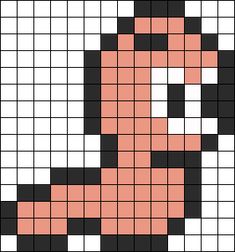 an image of a woman's face made up of squares in pink and black