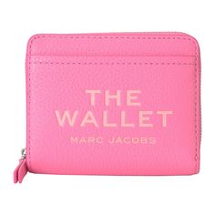 Marc Jacobs Bifold Wallet The Leather Leather Pink H8.4 X W13 X D1.6 (Units In Cm) Bags Marc Jacobs, Marc Jacobs Bag, Bifold Wallet, Marc Jacobs, Pink Color, Limited Time, Bag Lady, Wallet, Shoulder Bag