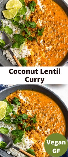 creamy coconut lentil curry Vegan Red Lentils Recipe, Healthy Creative Recipes, Vegan Lentil Curry, Vegan Rice Dishes, Red Lentil Recipes, Coconut Lentil Curry, Lentil Curry Recipes, Homemade Naan, Healthy Grains