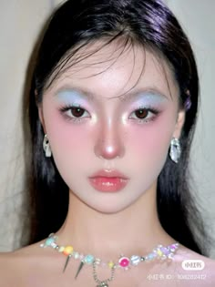 douyin chinese korean  japanese makeup girl Bright Douyin Makeup, Douyin Siren Makeup, Pastel Douyin Makeup, Chinese Makeup Aesthetic, Colourful Douyin Makeup, K Idol Makeup, Cool Tone Douyin Makeup, Doying China Makeup, Chinese Makeup Look