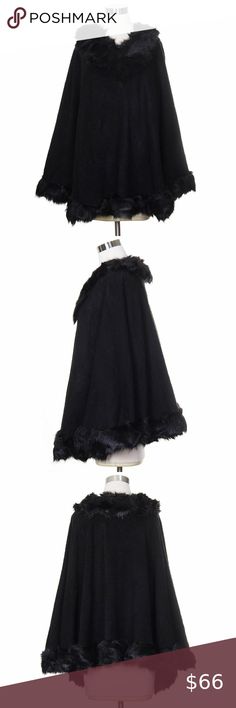 Elegant Essense FUR TRIM KNIT PONCHO EAPC8666-BLACK FASHIONABLE: This beautiful poncho design gives you the ability to highlight and/or contrast many different outfits PERFECT QUALITY: This 100% ACRYLIC is good for cool and cold weather. It's machine washable and should be hung to dry PERFECT FIT: One size fits most, APPROX. 51"W X 29.5"L Elegant Essense Jackets & Coats Vests Poncho Design, Knit Poncho, Knitted Poncho, Different Outfits, Fur Trim, Cold Weather, Ballet Skirt, Perfect Fit, Jackets For Women