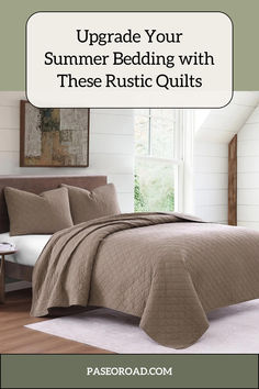 Cotton Comfort Quilt Set + Rustic Quilts + Summer Bedding Cozy Bed Set, Modern Rustic Farmhouse, Cotton Gauze Fabric, Dog Pillow Bed, Summer Bedding, Leather Pillow, Indoor Outdoor Pillows