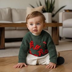 Adorable Children's Christmas Embroidery Sweater - A Festive Delight! As the holiday season approaches, make your child's Christmas extra special with our charming Children's Christmas Embroidery Sweater. Designed with love and attention to detail, this sweater is a true masterpiece. The intricate Christmas embroidery on the front brings the magic of the holidays to life.  The sweater is made from soft and cozy rayon and cotton materials, ensuring your little one stays warm and comfortable throu Green Christmas Outfit, Embroidered Sweaters, Kids Christmas Outfits, Party Sweaters, Christmas Clothing, Embroidery Sweater, Childrens Christmas, Cozy Pullover, Embroidered Sweater