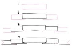 the diagram shows how to draw ribbons for each ribbon in order to make it look like they