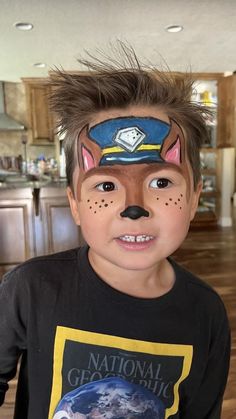 Disney Princess Face Paint Easy, Little Boy Face Paint, Face Paint Superhero, Bluey Face Painting Ideas For Kids, Boys Face Painting Ideas, Character Face Paint, Kid Face Paint, Small Face Painting Ideas, Cool Face Paint Ideas