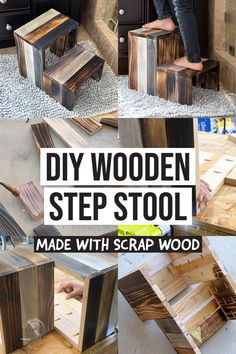 the steps to make wooden step stools with scrap wood