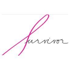 the word survivor written in cursive writing on a white paper with pink ink