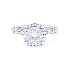 A beautiful classic design that emphasizes any center stone, this Tacori engagement setting features 0.57 carats of round brilliant cut diamonds. Diamonds Direct, Engagement Sets, Halo Engagement, Round Brilliant Cut Diamond, Round Brilliant, Crescent, Classic Design, Halo, Diamonds