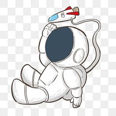 an astronaut floating in the air with his arms outstretched