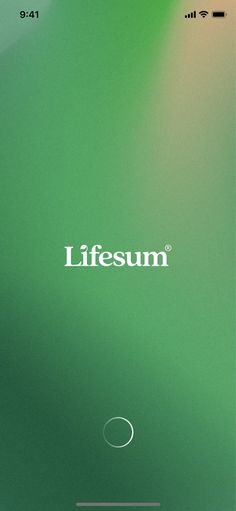 a green background with the words lifesum on it