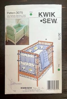 an instruction manual for the kwik sew crib