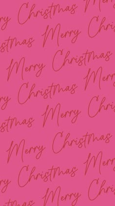 the words merry christmas are written on pink paper