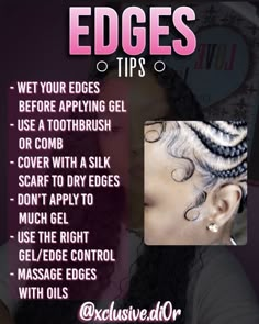 Straight Hairstyles With Edges, Easy Edges Tutorial, Edges Ideas, Cheer Moves, Glow Tips, Edges Hair