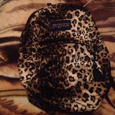 Vintage Jansport Backpacks, Leopard Print Backpack, Mcbling Backpack, Leopard Print Things, Cheetah Print Backpack, Backpacks Aesthetic, Y2k Backpack, Leopard Backpack, Jansport Backpacks