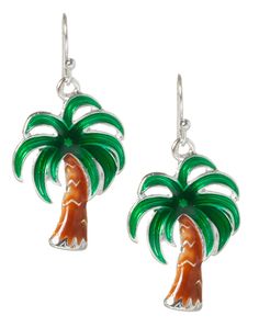 PRICES MAY VARY. Palm tree dangling earrings Earrings dangle 1" long French style hook backings Lead and nickel free for sensitive ears Gift boxed with non-tarnish cotton Novelty Hypoallergenic Drop Earrings, Green Novelty Dangle Jewelry, Green Dangle Novelty Jewelry, Green Novelty Jewelry For Summer, Novelty Green Summer Jewelry, Green Novelty Summer Jewelry, Novelty Summer Jewelry Gift, Nickel-free Novelty Drop Earrings, Novelty Jewelry Gift