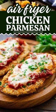 Have an easy, healthy dinner starting with this Air Fryer Chicken Parmesan! This easy chicken recipe is nice and juicy with a crispy Parmesan coating. Add this recipe to your simple, healthy meals for the family! Air Fryer Chicken Parmesan Recipe, Air Fryer Chicken Parmesan, Healthy Chicken Parmesan, Chicken Parmesan Recipe, Mothers Day Dinner, Savory Meals, Parmesan Crusted Chicken, Meat Dinners, Air Fried Chicken