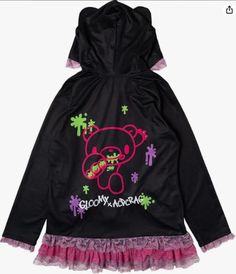 ACDC RAG vivid Gloomy Bear ChaxGP Kumami Hoodie NEW 1day FedEx Quick Free Shipping From JP Description Here is the translation: **Please include measurements in inches as well as centimeters.** **Condition:** Brand new, unused item. With tag attached. **Size:** - Shoulder width: approx. 40cm (15.75 inches) - Bust: approx. 94cm (37 inches) - Length: approx. 66cm (26 inches, including lace) - Sleeve length: approx. 57cm (22.44 inches) **Model:** - Height: 156cm (5'1"), slim build **Specifications:** - Place of origin: China - Material: Polyester - Lining: None - Fabric stretchability: None - Fabric transparency: None **Product Description:** **"Gurokawa Kuma Gloomy Collaboration Second Edition!"** A ZIP hoodie with bear ears on the hood, themed around "Emo Punk" and mixing nostalgic Harajuku Acdc Rag Harajuku, Scene Hoodie, Acdc Rag, Gloomy Bear, Scene Outfits, Bear Ears, Lace Sleeves, Model Height, Zip Hoodie