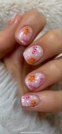 Cute Simple Nails, Simple Gel Nails, Summery Nails, Her Nails, Christmas Nail Art Designs