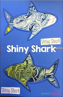 the cover of shiny shark and shiny shark by stephen sculler, with an image of two sharks