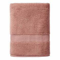 a pink towel on a white background