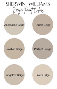 the different shades of paint that are available in sherwinn and williams's