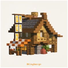 an image of a house made out of blocks