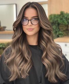 Long Hair with Dark Blonde Balayage and Glasses Hair Color Ideas For White Skin, Hair For White Skin Color, Hair Color Ideas For Dark Skin Tone, Balayage For Neutral Skin Tone, White Skin Hair Color Ideas, Hair Color Ideas For Light Skin, Light Brown Hair On Pale Skin, Cool Tone Hair Color Pale Skin, Fair Skin Brunette Hair