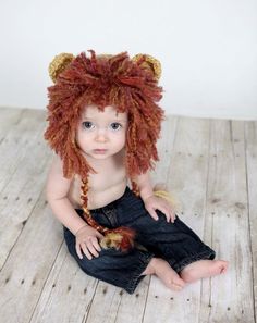 Lion  Beanie Hat Baby Crocheted Unique by PreciousMomentsProps, $25.00 Crochet Baby Halloween, Funny Photo Props, Lion Hat, Crochet Photo Props, Lion Costume, Crochet Lion, Baby Boy Hats, Trendy Hat, Halloween Hats