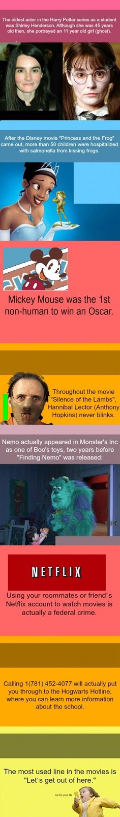 I knew there was something weird about Silence of the Lambs. Anthony Hopkins you creepy little shit. Harry Potter Facts Mind Blown, Fun Facts Mind Blown, Potter Facts, Harry Potter Facts, Life Tips, The More You Know, Things To Know, Funny Facts