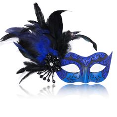 PRICES MAY VARY. Elegant Masquerade Mask Women: Black and blue feather masquerade mask looked exotic and the feathers held up really well. The light and nimble feathers will dance in the air with your steps Stereoscopic Sequins: To add a touch of sparkle, sequins scattered in the beautiful venetian pattern outlined.The glitter catches the light and adds an extra level of glamour to the masquerade masks Exquisite Flower Accessories:Rhinestone and bead-stitched flowers and tassels are designed wit Fantasy Masquerade Mask For Cosplay Events, Costume Eye Mask For Party And Cosplay Events, Cosplay Eye Mask Costume Accessories For Party, Cosplay Party Costume Accessories: Eye Mask, Gothic Masks For Party And Cosplay Events, Cosplay Events Eye Mask For Masquerade Costume, Black Costume Accessories For Carnival And Cosplay, Masquerade Eye Mask For Cosplay Events, Cosplay Events Masquerade Eye Mask