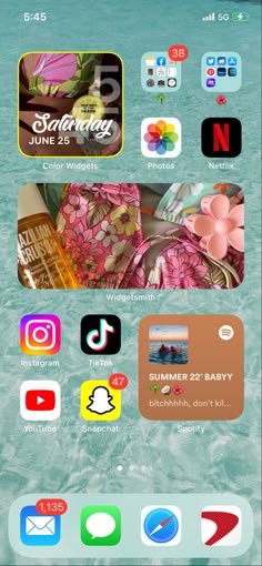 an iphone screen with various icons on it