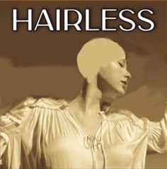 an image of a woman with her hands on her hips and the words hairless above her head