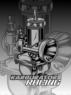 the logo for karburator racing with an image of a carburet