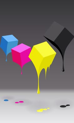 an image of three different colors being dropped