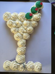 the letter j is made out of cupcakes