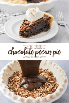 the best chocolate pecan pie recipe is made with only three ingredients