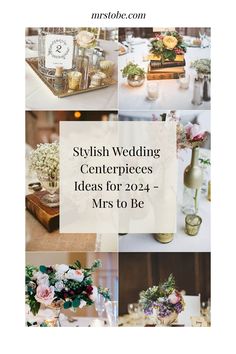 wedding centerpieces for the bride and groom are featured in this instagramtion