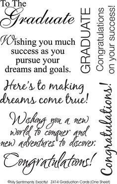 congratulations card for graduate graduates with the words congratulations and congratulations written in cursive writing